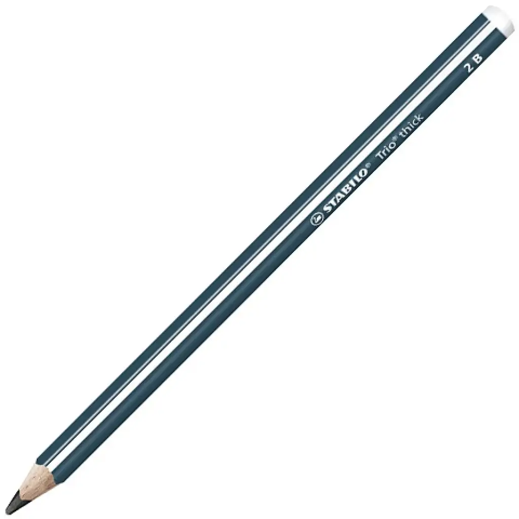 Stabilo: Trio Thick matita grafite triangolare colore verde oliva 2B