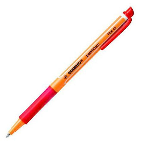 Stabilo: penna a sfera Point Visco, colore rosso, 0,5 mm
