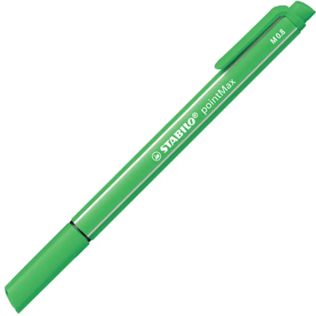 Stabilo: pointMax penna a punta in fibra colore verde prato M 0,8mm