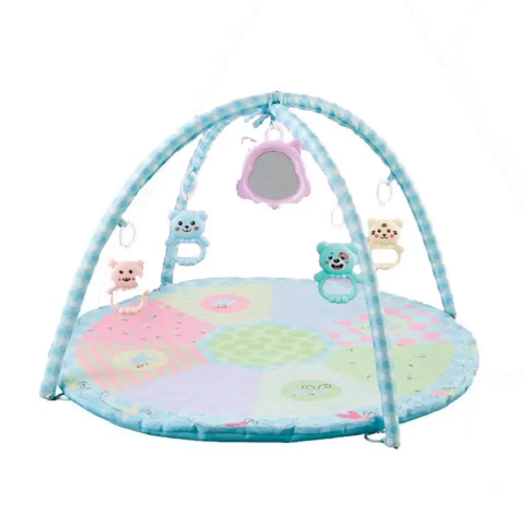 Tappeto da gioco per bambini con orsetto di colore blu