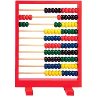 Abaco rosso gioco di calcolo in legno