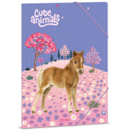 Ars Una: Animali carini - Cartellina con elastico a tema cavallo, formato A4