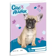Ars Una: Animali carini - Quaderno a righe con Bulldog francese A/5