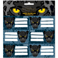 Ars Una: Black Panther etichette per quaderni, confezione da 3x6 pezzi