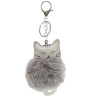 Ars Una: Borsa con pompon - gatto grigio