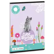 Ars Una: Cute Animals - Quaderno a righe per la 3ª classe con gattino A/5