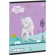 Ars Una: Cute Animals - Quaderno semplice A/5 20-32 con motivo unicorno