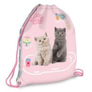 Ars Una: Cute Animals Tea Party sacca da ginnastica a tema gatti, sacca sportiva 32x42 cm