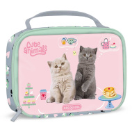 Ars Una: Cute Animals Tea party borsa termica per la merenda con gatti 20x14x6,5 cm
