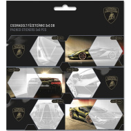 Ars Una: Etichette per quaderno confezionate con motivo Lamborghini giallo, confezione da 3x6 pezzi