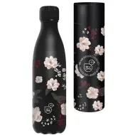 Ars Una: Flowery Black bottiglia termica in metallo a doppia parete in confezione regalo 500 ml