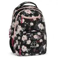 Ars Una: Flowery Black zaino scolastico floreale AU-6, 34x45x26 cm