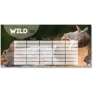 Ars Una: Lorario scolastico a due facce con coniglietto "The Eye of the Wild"