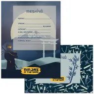 Ars Una Ninjas in the Dark invito per festa con busta, confezione da 10 pezzi