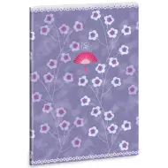 Ars Una: Quaderno A/4 a rete con motivo floreale e chiusura extra a clip