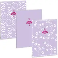 Ars Una: Quaderno a quadretti A/4 con copertina morbida Soft Touch Purple Spring e chiusura extra