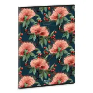 Ars Una: Quaderno a quadretti con anelli extra Flowery Green A/4