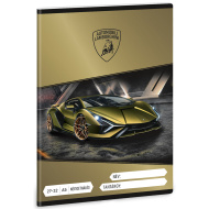 Ars Una: Quaderno a quadretti giallo con motivo Lamborghini A5 27-32