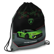 Ars Una: Sacca da ginnastica/sacca sportiva verde con motivo Lamborghini 32x42 cm
