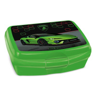 Ars Una: Scatola porta pranzo Lamborghini verde 16,5 x 6 x 13,5 cm