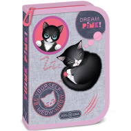 Ars Una: Think Pink astuccio ripieghevole con gattini, completo, 12,8x19,3x3,6 cm