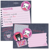 Ars Una: Think Pink con gattini, set da 10 inviti con buste