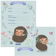 Ars Una: set di 10 inviti "Fresh Flowers" a tema riccio con buste incluse