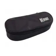 Astuccio ovale nero St.Right PC01 23x9,5x6 cm