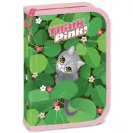 Astuccio pieghevole imbottito Ars Una Think Pink con gattino, 12,8x19,3x3,6 cm