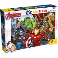 Avengers 2 in 1 maxi puzzle da 108 pezzi e album da colorare 70x50cm - Lisciani
