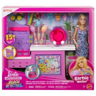 Barbie Mysteries: Detectivi sulla spiaggia - Set da gioco con bancarella di zucchero filato e bambola - Mattel