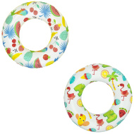 Bestway: Ciambella gonfiabile con fantasia tropicale vivace, disponibile in due varianti, 61 cm, 1 pz.