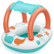 Bestway: barca per bebè con motivo a balena e tendalino 84 x 67 cm