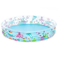 Bestway: piscina trasparente a tre anelli a tema marino 183 x 33 cm
