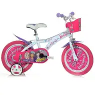Bicicletta per bambini Barbie rosa e bianca, misura 12 - Dino Bikes