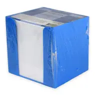 Blocco note in supporto blu 750 fogli 9x9x9 cm