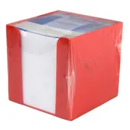 Blocco note in supporto rosso 750 fogli 9x9x9cm