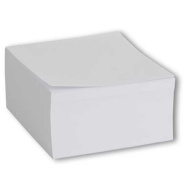Blocco note quadrato 8,5×8,5×4 cm, 500 fogli bianchi, incollato