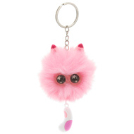 Borsa con occhi di pompon - rosa