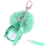 Borsa con pompon di piume - turchese