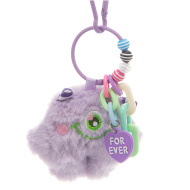 Borsa con pon-pon mostriciattolo - viola