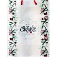 Borsa regalo con motivo Merry Christmas 17,5x22,5x9,5cm