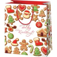 Borsa regalo di medie dimensioni con la scritta Buon Natale 18x23x10cm
