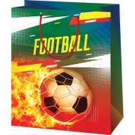 Borsa regalo esclusiva di dimensioni medie con motivo a pallone da calcio 18x23x10 cm