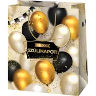 Borsa regalo esclusiva di grandi dimensioni con motivo a palloncini 27x14x33cm