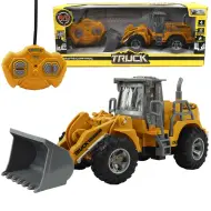 Bulldozer telecomandato RC con effetti luminosi, scala 1/30, 22 cm
