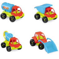 Camion da cantiere in plastica da 25 cm, vari modelli, 1 pezzo - Mondo Toys