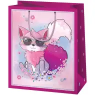 Cardex: Busta regalo media rosa con volpe, 17x10x23 cm