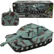 Carro armato M1 Abrams con telecomando RC, mimetico, con luci e suoni, scala 1/32, 22 cm