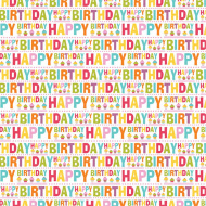 Carta da regalo con la scritta "Happy Birthday" 100x70 cm